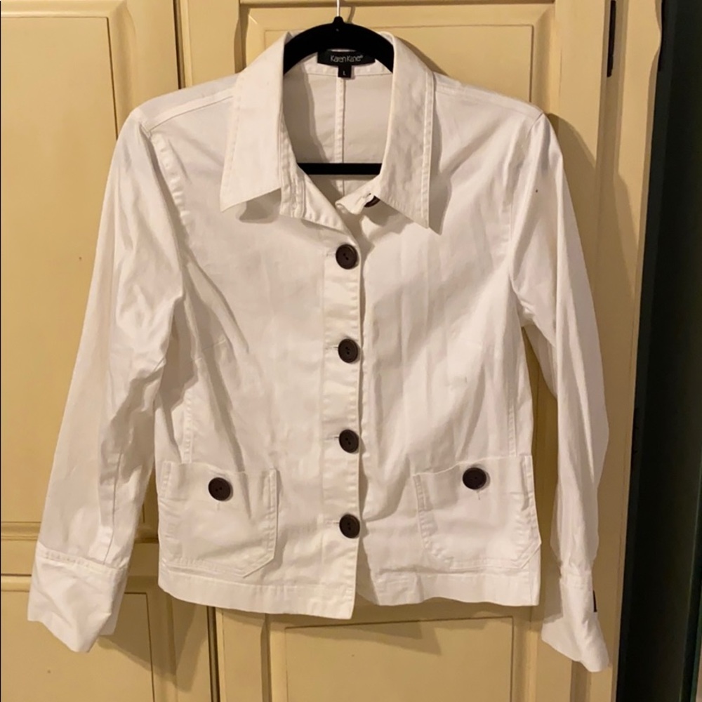 White button down jacket